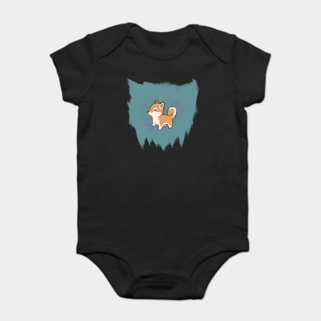 Little Shiba Inu Baby Bodysuit by Grumpysheep